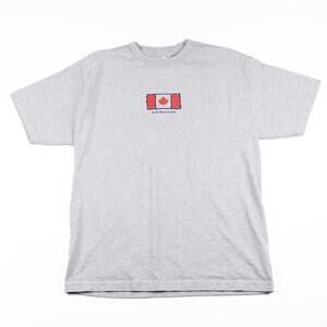 Vintage Canada Flag T-Shirt Gray Grand Bend Canada Souvenir Tee Men’s Large